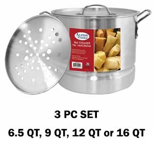 Alpine Cuisine Steamer Pot SS 3 pc set