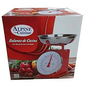 Alpine Cuisine Kitchen Scale 22lbs SS Red