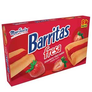 Marinela Barritas Fresa Box - Strawberry Bars (18.1oz)